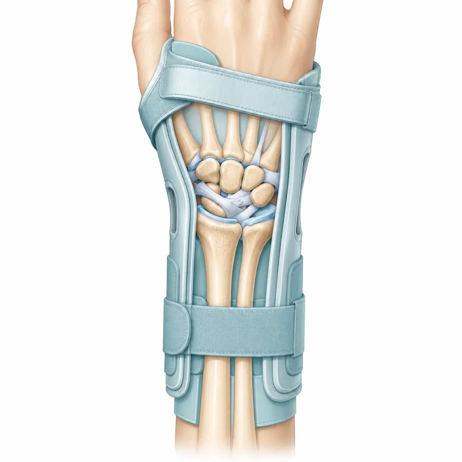 Wrist anatomy illustration — MRI scan of the wrist joint at MRI Jersey